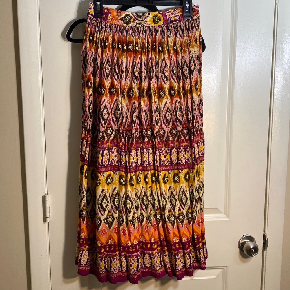 Boho patterned maxi skirt
